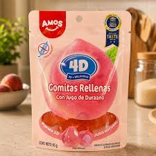 4D GOMITAS RELLENAS CON JUGO DE DURAZNO